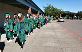 The class of 2019 takes the senior walk
