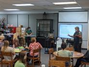 New Staff Orientation presenters included North Marion School Board Chair Glenn Holum.