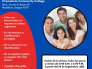 A flyer that details the vaccination clinic