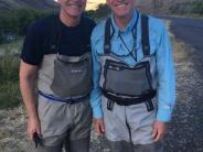 Michael Stewart goes on a fishing expedition with his twin brother, Mick, on the Deschutes River. Photo courtesy of Stewart