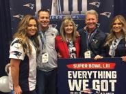 Michael Stewart enjoys the Super Bowl with family and friends. Photo courtesy of Stewart