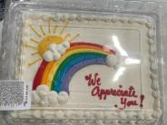 Two cakes appeared at each school on Friday, May 6. Thanks, PTO!