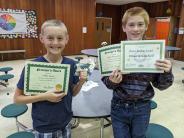 Colby Jones, left, and Ethan Kratochvil were proud to see that hard work can result in great rewards. Photo by Jillian Daley