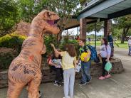 Matthew prom wore a dino suit for the event!