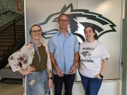 From left to right are Instructional Assistant (IA) Hannah Mack, Summer School Coordinator Jason Olson, and IA Nikole Cranny.