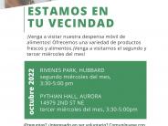despensa móvil de alimentos: Rivenes Park, Hubbard, cada segundo miércoles/Pythian Hall, cada tercer miércoles