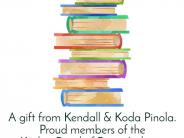 Look for the label to discover the books that the Pinola family has shared. Graphic by the Pinola family