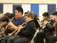 Middle School Band Students Playing