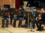 High School Band students performing