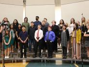 Middle School Choir Students singing