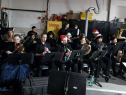 High School Band playing at Hubbard Tree Lighting