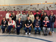 Group shot of students and American Legion members
