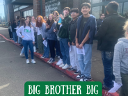 Students standing in line