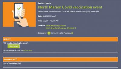 A COVID vaccine clinic will be from 5:30 to 7:30 p.m. on August 2 at North Marion High School. It's free to attend.