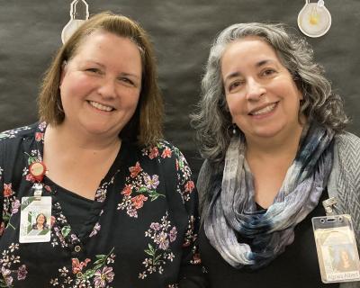 North Marion School District Nurses Agnes Albert, right, and Gina Byers keep things running smoothly.