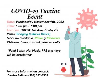 Canby Vaccine Event in English