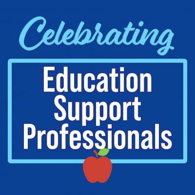 Celebrating Education Support Professionals Image with apple