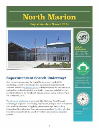 NMSD Superintendent Job Announcement Flyer