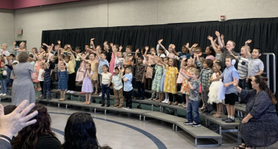 Children performing for a spring concert
