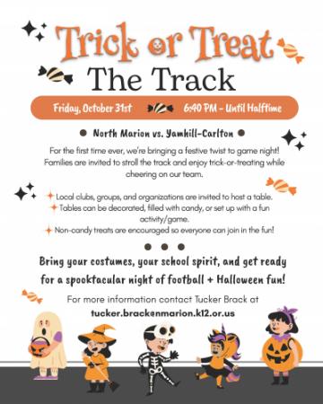 Trick or Treat The Track - North Marion High School
