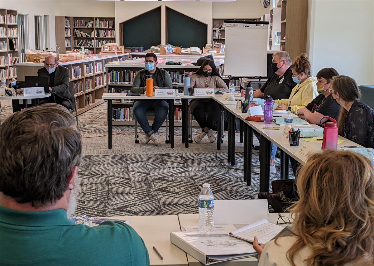 The Core Planning Team discussed the School District’s mission, vision, and values at its meeting on March 8. 