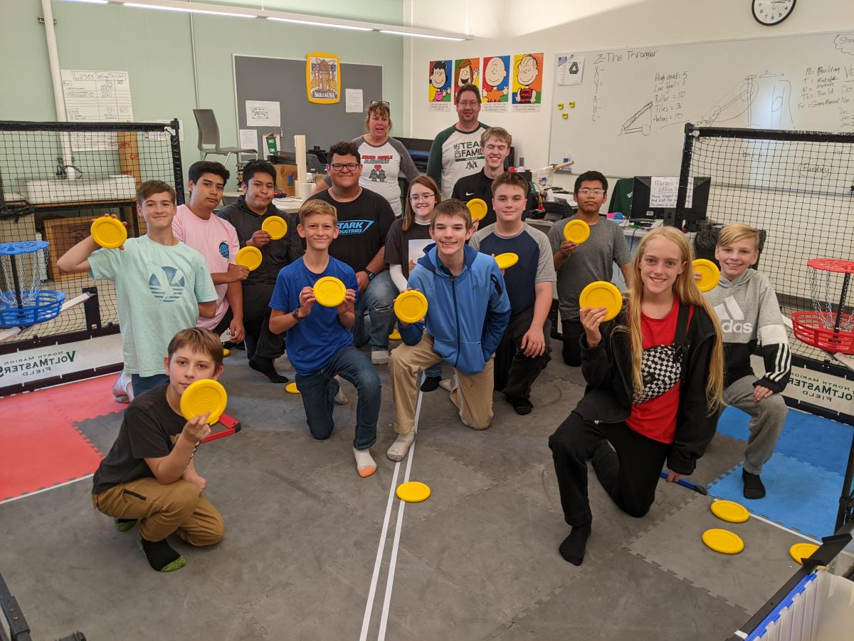 Students from the Middle School and the High School gathered for the first Robotics Club meeting of the school year on Sept. 19.