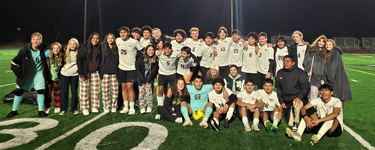 North Marion student-athletes bask in the moment after both Girls and Boys soccer teams won the quarterfinals.