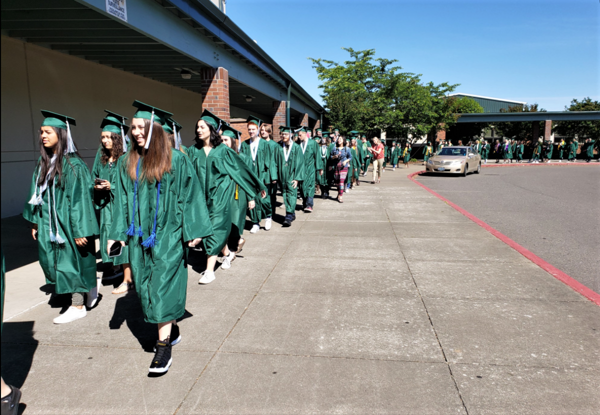 The class of 2019 takes the senior walk