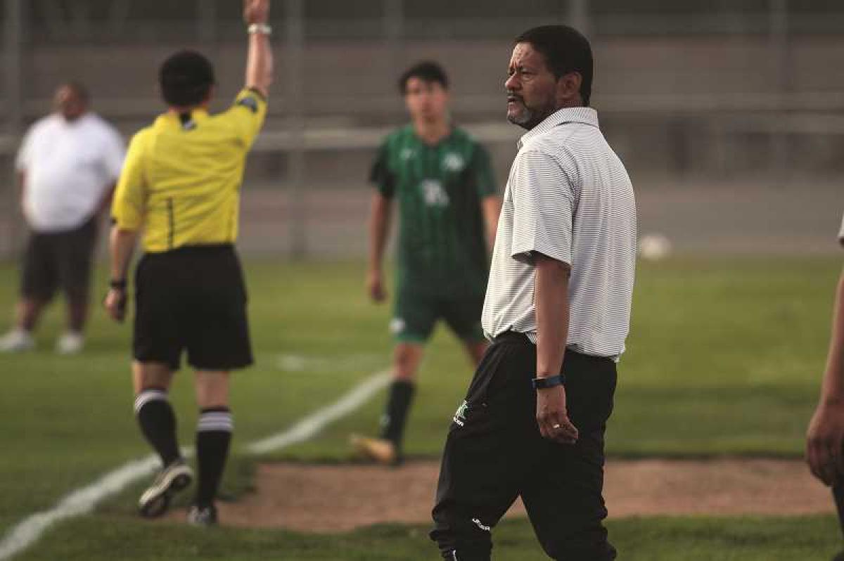 Varsity boys soccer coach Rafael Pelaez was selected the 2018 4A State Boys Soccer Coach of the Year. Photo by Phil Hawkins