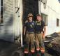 Student volunteer firefighters Jared Redmon, left, and Noah Wierstra (a 2020 North Marion graduate) were instrumental in extingu