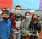 From left to right are: Seventh-grader Johnny Hofstetter, eighth-grader London Swank, sixth-grader Mari Bonser, and sixth-grader