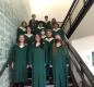 The North Marion High School choir stands in formation for a Yearbook photo. Photo by John Haddon