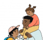 Child Tax Credit graphic of a man and two children