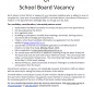 Screen shot of Notice of Board Vacancy