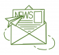 Graphic of an envelope and newsletter.